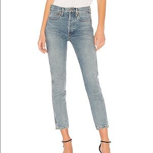 Re/done Double Needle Crop Jean